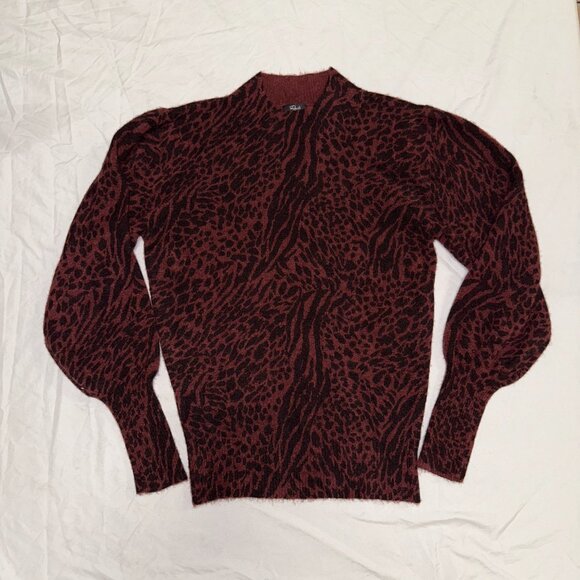Rails Genevieve animal-print wool-cashmere sweater - Size Small - Picture 2 of 10